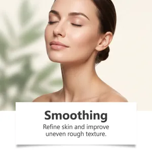 Detail view of smooth skin care showing refined texture for daily body care routines.