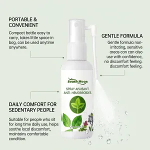 Spray apaisant pour hémorroïdes South Moon 100ml formule douce pour sédentaires