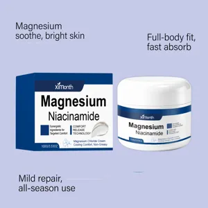 Crème corporelle rafraîchissante au magnésium et niacinamide pour un soin doux et rapide.