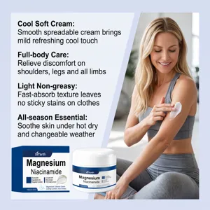 Vue detaillee de la creme corporelle Ximonth magnesium niacinamide rafraichissante.