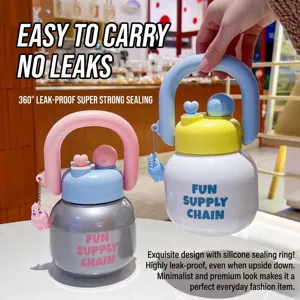 High-aesthetic large capacity portable water bottle with handle for summer