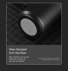 Détail du fond de la bouteille isotherme avec base en silicone antidérapante.