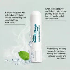 Portable nasal inhaler stick for refreshing breathing, soothing fatigue and clear relief daily.