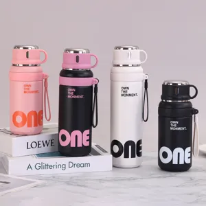 316 Stainless Steel Insulated Water Bottle Portable Vacuum Flask For Outdoor Sports Large Capacity Travel Mug With Strap