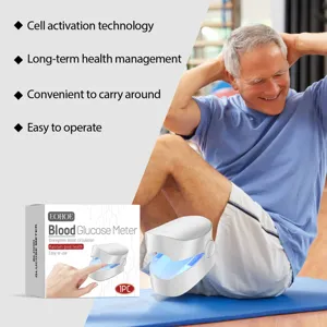 Detailed view of the portable health care device with ergonomic design and light therapy feature.