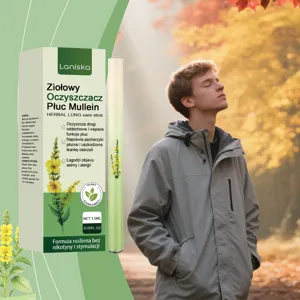 Inhalateur nasal de soin pulmonaire aux herbes Laniska avec extraits de plantes bio.