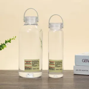Bouteille d'Eau en Plastique Transparent Avec Sangle en Silicone Gobelet Portable Étanche Pour Voyage en Plein Air Utilisation Quotidienne