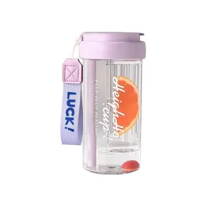 Creative high-value scented tea water bottle with straw and portable handle for students