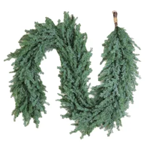 High-quality lifelike Norfolk Pine Christmas garland for festive holiday home decoration.