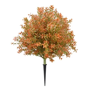 Autumn orange eucalyptus artificial ground-insert tree for home and garden decor