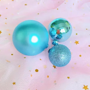 Set di palline decorative per torta blu per festa di compleanno e tavolo da dessert dolce
