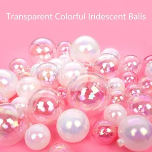 Scintillanti decorazioni per torte a forma di bolle trasparenti iridescenti per feste
