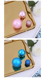 Macaron color plastic balls for birthday cake decoration, romantic baking party styling detail.