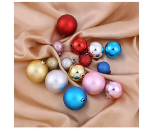 Close-up detail view of colorful plastic decorative balls for birthday cake and party styling.