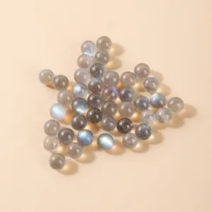 Cuentas redondas de labradorita natural 6 mm con brillo azul para joyería DIY