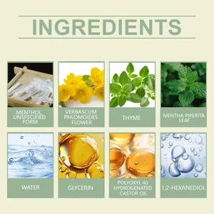 Infografía detallada de los ingredientes del stick de cuidado corporal con extractos de plantas.