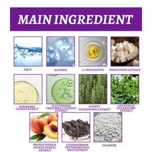 Detailed infographic showing main natural ingredients for South Moon body care spray for men