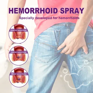 Detailed view of medical spray for internal, external, and mixed hemorrhoid relief
