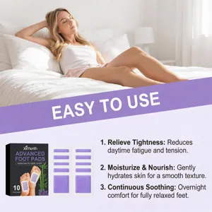 XIMONTH herbal foot pads for nightly comfort, featuring natural ingredients to relieve fatigue.