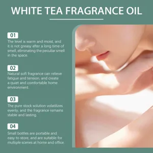 Huile parfumée au thé blanc parfum longue durée huile essentielle portable pour bureau.
