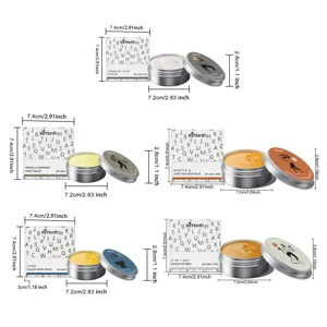 Ensemble de baume gommage visage et corps XIMONTH 50g avec dimensions détaillées pour soin.