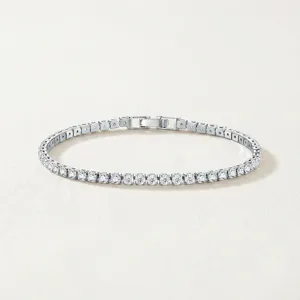 Luxe Moissaniet Tennis Armband Voor Vrouwen 925 Sterling Zilver Ronde Slijpvorm Armband Met GRA Certificaat Sieraden