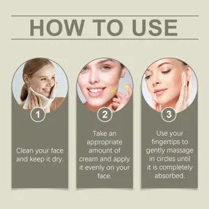 Image de détail guide d'utilisation pour crème hydratante de soin visage et corps quotidien.