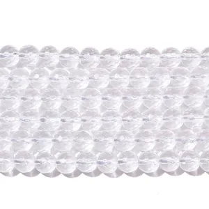 High quality faceted clear synthetic quartz round beads for professional DIY jewelry making