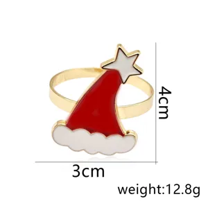 Vista dettagliata del portatovagliolo a forma di cappello di Babbo Natale da 4cm
