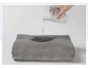 Grey absorbent waffle towel for kitchen and bathroom daily cleaning use and care.