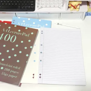Minimalist A4 Loose Leaf Notebook Polka Dot Journal Student Writing Notepad Office School Stationery Supplies