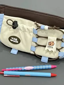 Cute retro cookie pencil case large capacity multi-functional storage bag detail view