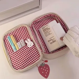 Simpatico astuccio fragola grande capacità borsa cosmetica multifunzionale studenti