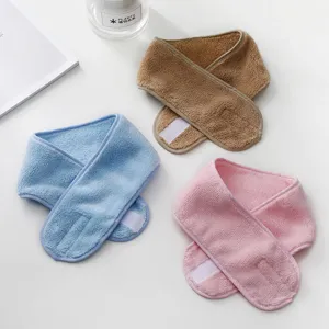 Soft Coral Fleece Makeup Headband For Women Adjustable Facial Washing Spa Headband With Velcro Closure Absorbent Hair Band
