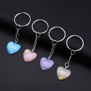 Moederdag Cadeau Hart Sleutelhanger MOM Best Mom Ever Letterprint Glazen Edelstein Legering Hanger Voor Dames