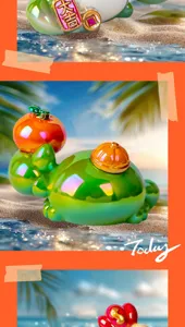 Vue rapprochée d'une figurine de crabe de la fortune en résine irisée verte pour bureau