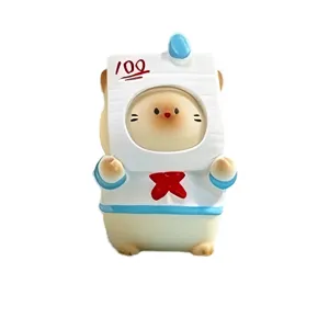 Kawaii School Kitty Blind Box Action Figure Resin Miniature Figurine Cute Cat Desktop Ornament Designer Toy Surprise Gift
