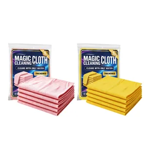 Thickened microfiber cleaning cloths set of 5, reusable super absorbent towels for kitchen.