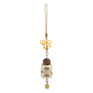 Pendentif chat adorable avec pierre œil de tigre et petite patte dorée pour sac