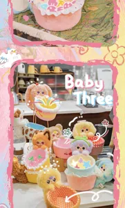 Detailansicht von Baby Three Plüschtier-Aufbewahrungskörben in süßen Charakterdesigns