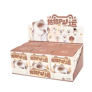 ThingsWoo cat-themed energy crystal blind box display set with 6 units