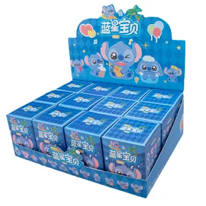 Caja expositora completa con 12 figuras coleccionables de monstruitos azules ciegos