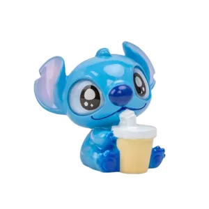 Linda figura de resina de alienígena azul bebiendo jugo decor