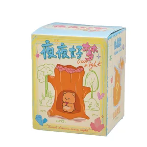 Vue détaillée de l'emballage de la boîte aveugle Good Night pour figurine d'ours en résine