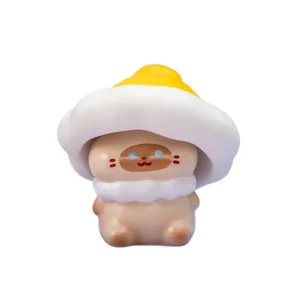 Cute mushroom elf resin figurine art toy for desktop decoration and collectibles