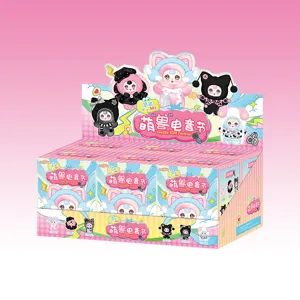 YuMi Beastie EDM Festival plush pendant blind box display set with colorful cartoon characters.