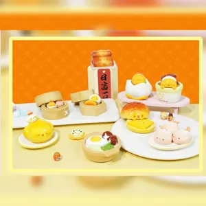 Σετ από χαριτωμένα ειδώλια blind box dim sum από ρητίνη για διακόσμηση γραφείου