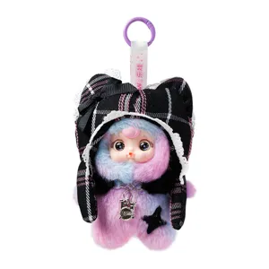 Cute Youmi plush doll keychain with music festival theme design and baby face charm