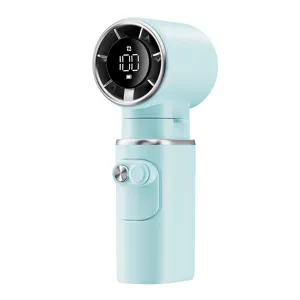 Ventilador de mano portátil de turbina de alta velocidad con pantalla digital LED de 100 velocidades