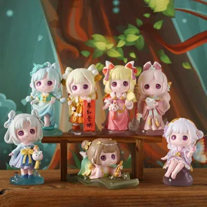 Modello Action Figure in Resina Stile Cinese Blind Box Personaggio Ragazza Anime Carino Ornamento da Scrivania Collezione Creativa Primaverile Collezionabile